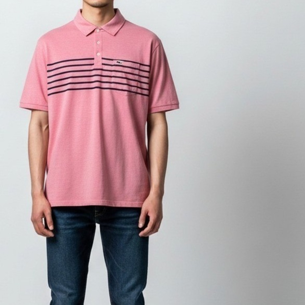 Vineyard Vines Mens Edgartown Striped Pima Cotton Polo Shirt Pink XL